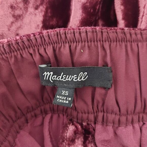 Madewell Velvet Huston Pull-On Crop Pants | Size XS - Picture 6 of 6